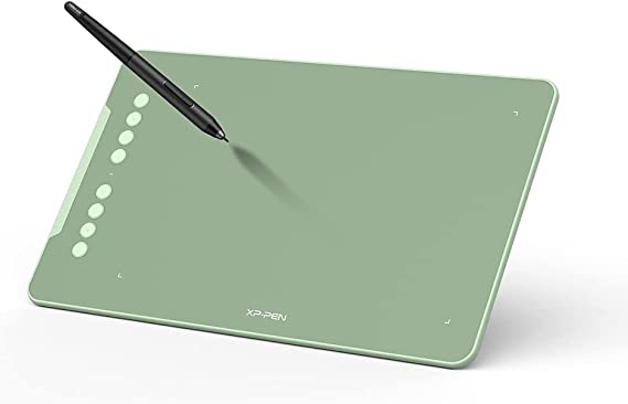 Drawing Tablet-XP-Pen Deco 01 V2 10x6.25 Inch Graphics Tablet Digital Drawing Tablet for Chromebook with 8192 Levels Pressure Battery-Free Stylus and 8 Shortcut Keys (Green)