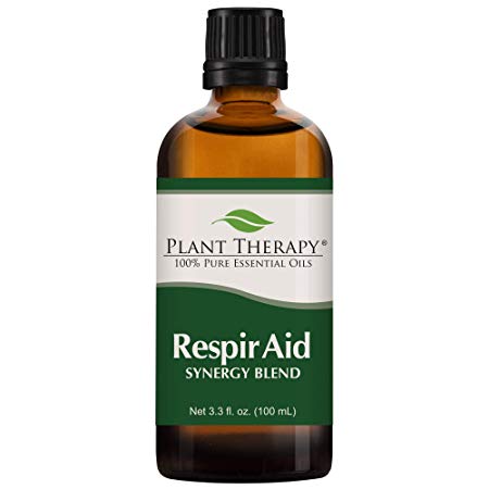 Plant Therapy Respir Aid Essential Oil | Sinus, Airway and Congestion Clearing Synergy Blend | 100% Pure, Undiluted, Natural Aromatherapy, Therapeutic Grade | 100 milliliter (3.3 ounce)