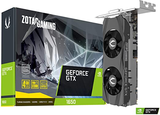 ZOTAC GAMING GeForce GTX 1650 LP 4GB GDDR6 128-bit Gaming Graphics Card, Super Compact, Low-profile, ZT-T16520H-10L