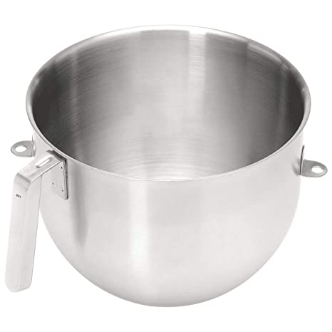 KitchenAid KSMC8QBOWL 8-Quart Mixing Bowl with J Hook Handle, Stainless Steel, NSF