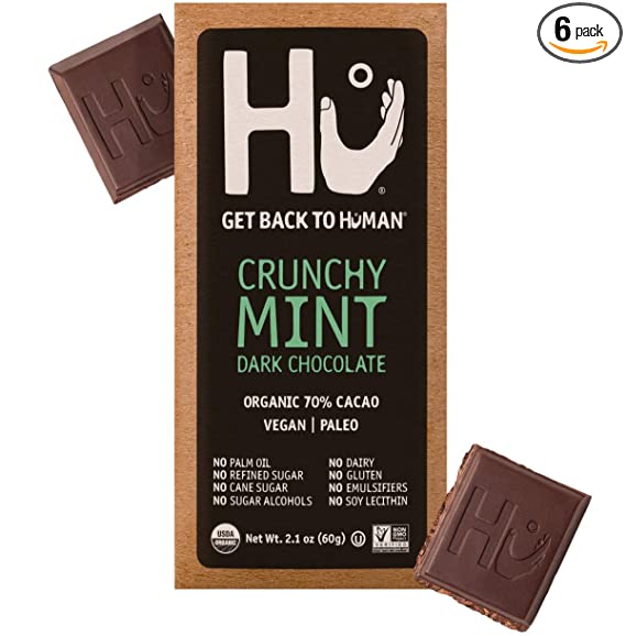 HU KITCHEN CHOCOLATE BARS 2.1 OZ Crunchy Mint pack of 6