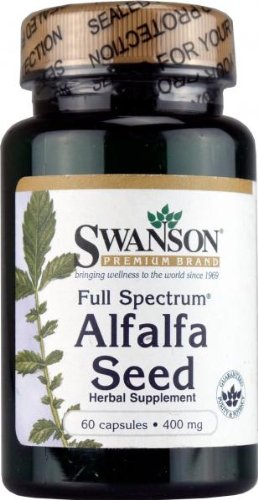 Swanson Full Spectrum Alfalfa Seed 400 mg 60 Caps