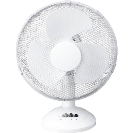 Electrical 12" 3 Speed Oscillating Desk Top Fan With Adjustable Tilt For Office and Home
