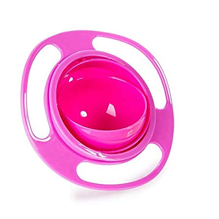 Doyime Non Spill Feeding Toddler Gyro Bowl 362 Rotating for Baby Kids Avoid Food Spilling