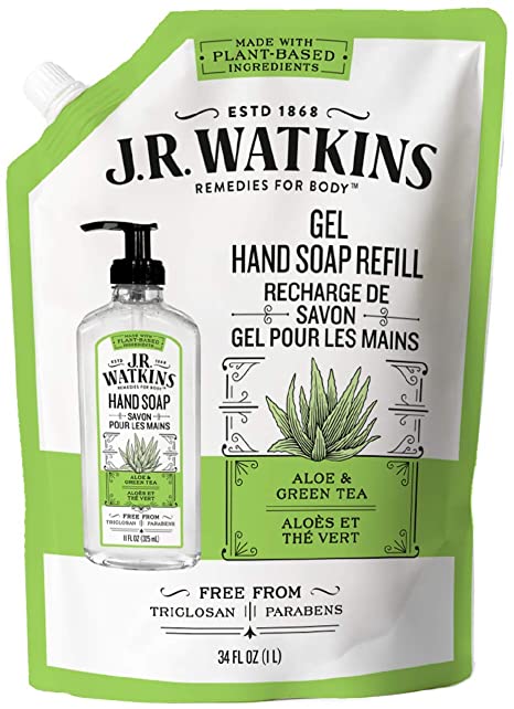 J.R. Watkins Hand Soap Refill, Aloe and Green Tea 34 fl Ounce