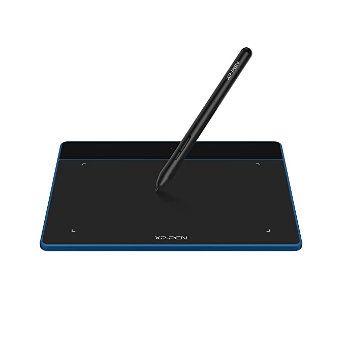 XP-Pen Deco Fun S Blue Graphics Tablet 6.3 × 4 Inch Pen Tablet with 8192 Levels Pressure Sensitivity Battery-Free Stylus, 60 Degrees of tilt Action and Android Support