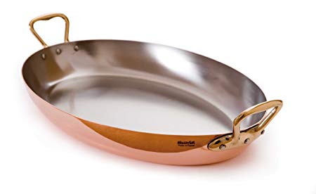 Mauviel Made In France M'Heritage 11.8 Inch Oval Pan with Bronze Handle
