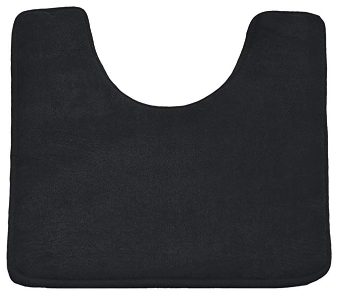 Clara Clark Non Slip Memory Foam Contour Bath, Shower Rug, - 24 x 19 inches - Black