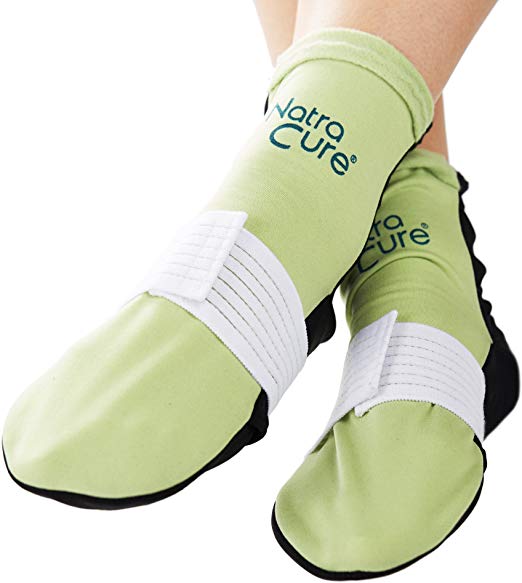 NatraCure Cold Therapy Socks (w/Compression Strap) - Extra Arch and Plantar Fasciitis Relief - (For feet, heels, pain, swelling) - (Size: Small/Medium)