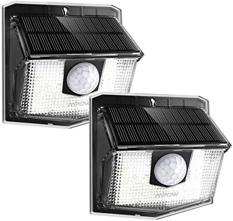 Solar Lights Outdoor, Mpow 30 LED Motion Sensor Lights with High-efficient Solar Panel, IP65 Waterproof, 270° Wide Illumination Angle, PIR Motion Sensor, Easy to Install, For Front Door,Yard,Garden,Garage,Fence-2 PACK