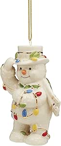 Lenox 895773 2024 Snowman with Christmas Lights Ornament