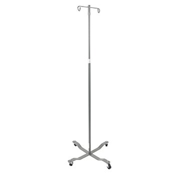 Drive Medical Economy Removable Top I. V.  Pole, Silver Vein