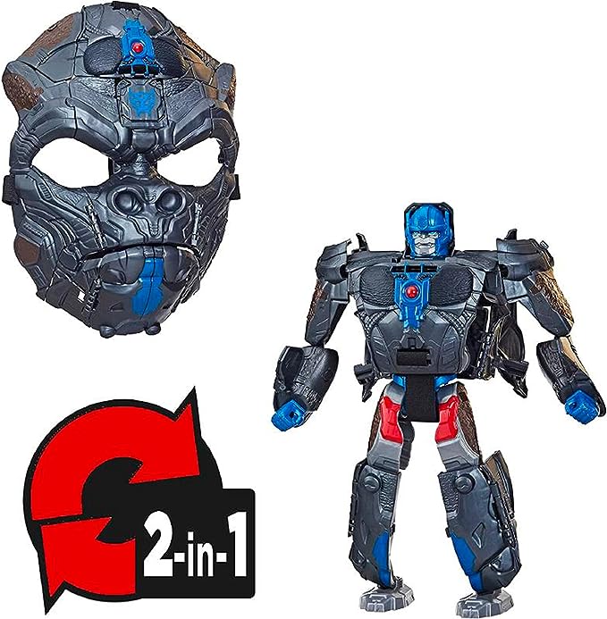 Transformers Toys Rise of the Beasts Movie Optimus Primal, Perfect for Halloween Costume, 2-in-1 Converting Roleplay Mask Action Figure, Ages 6 , 9-inch