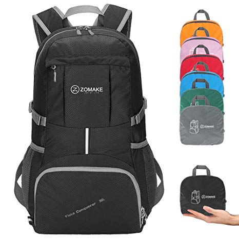 ZOMAKE Ultra Lightweight Hiking Backpack, 35L Foldable Water Resistant Travel Daypack Packable Backpack Outdoor Camping