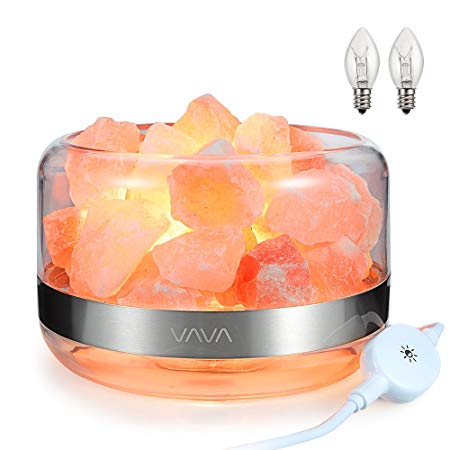 VAVA Himalayan Salt Lamp 3 Bulbs ETL UL Certified Touch Dimmer Switch Pink Salt Rock Lamp with UL-Listed Cord (VA-CL004)