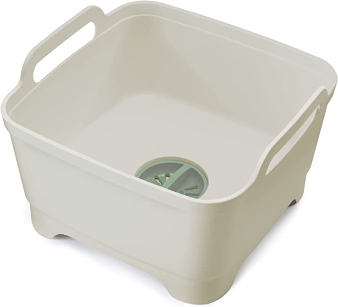 Joseph Joseph Wash&Drain Dish Tub Wash Basin - Light Stone/Sage