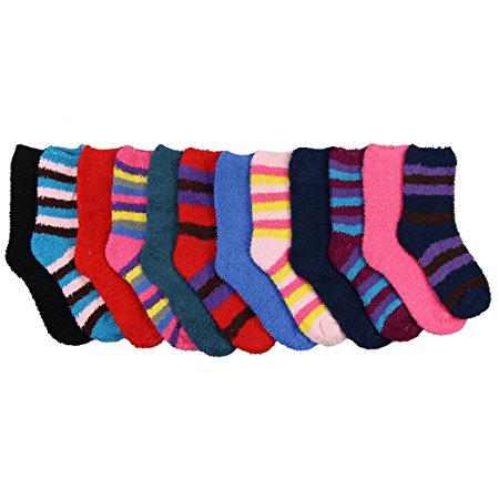 Women's Soft and Warm Fuzzy Sock Packs (One Size Fits Most 13 )