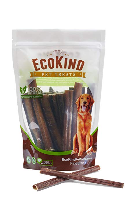 EcoKind Pet Treats Gullet Sticks - 30-Pack Beef Dog Chews 6" Long - Promote Joint & Dental Health - Farm Raised, Odorless & Fully Digestible Dog Treats for All Small Medium & Large Dogs