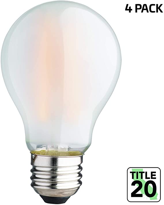 Newhouse Lighting NHLB-LED-4A19 750 Lumen A19 LED, 90 CRI, Warm White, E26 Base, Title 20 Compliant, Shatterproof Bulb, 4-Pack