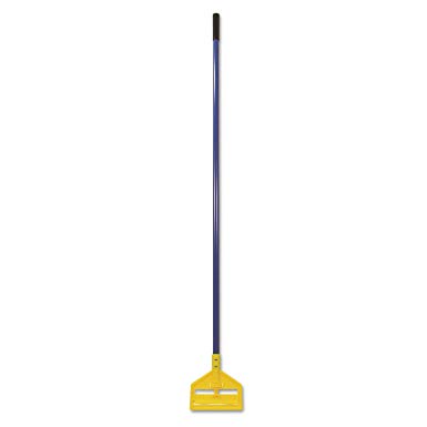 Rubbermaid Commercial Invader Side Gate Wet Mop Fiberglass Handle with Large Yellow Plastic Head, 60-Inch Length, Blue (FGH14600BL00)