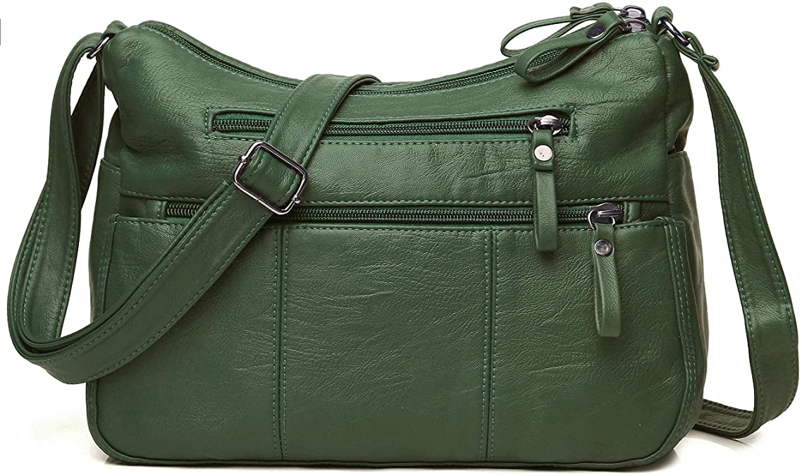 Women Crossbody Bags Pocketbooks Soft PU Leather Purses and Handbags Multi Pocket Shoulder Bag Messenger Bag