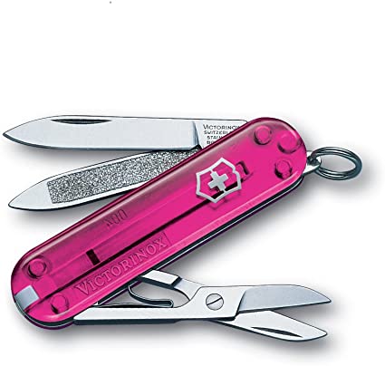 Victorinox Swiss Army Classic SD Pocket Knife, Translucent Pink, 58mm