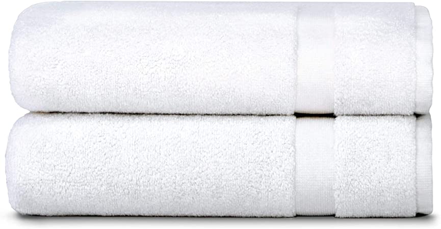 Adobella 2 Premium Turkish Bath Collection Towel Bath Mats, 100% Combed Turkish Cotton, 800 GSM, Super Plush, Ultra Absorbent Bathroom Floor Towels, Includes 2 Bath Mats, 20 x 33 inch, White