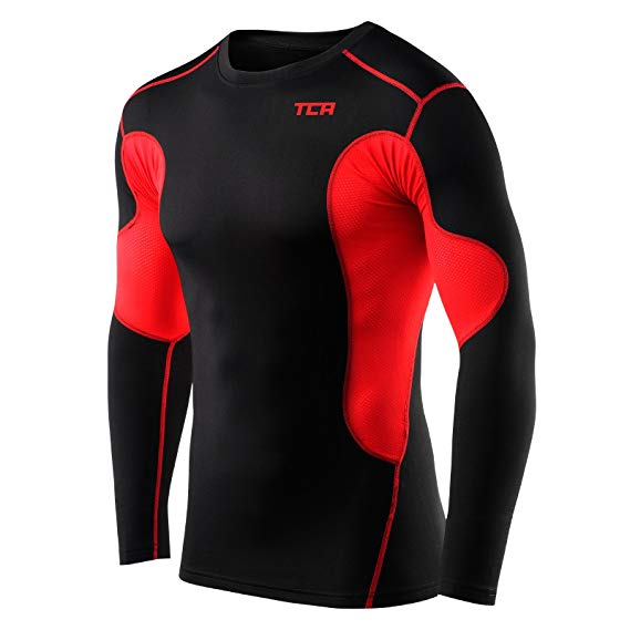 TCA Men's SuperThermal Compression Base Layer Top Long Sleeve Thermal Under Shirt