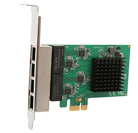 Syba SI-PEX24042 4 Port Gigabit Ethernet PCI-E X1 Network Interface Card