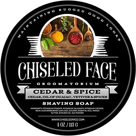Cedar & Spice - Handmade Luxury Shaving Soap from Chiseled Face Groomatorium