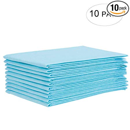 Bed Pads Disposable, Homkare Disposable Incontinence Bed Pads, Disposable Underpads, 1500ml Super Absorbency, Extra Large Disposable Bed Wetting Pads for Adults, Kids (10 Pads, 32” x 36” Inch)