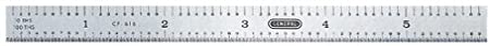 General Tools CF616 Flexible Industrial Straight Edge Ruler, 6-Inches, Satin Chrome
