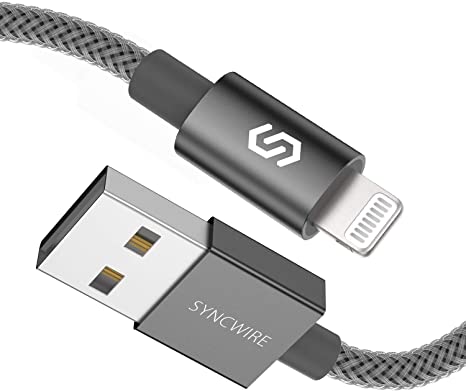 Syncwire Lightning iPhone Charger Cable - [Apple MFi Certified] 3.3ft/1m High Speed Apple Charger Cable Lead USB Fast Charging Cable for iPhone12 11 XS Max X XR 8 7 6s 6 Plus SE 5 5s 5c, iPad, iPod