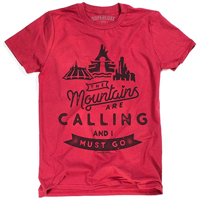 Superluxe Clothing Mens Womens Unisex The Mountains are Calling and I Must Go T-Shirt