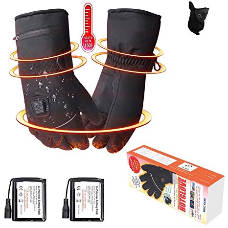 Decyam Electric Heated Gloves Rechargeable Li-ion Battery Hand Warmers for Men Women Cold Weather Gloves Riding Gloves Outside Working/Fishing/Hiking …