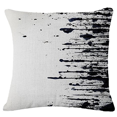 JES&MEDIS Black and White Simple Decorative Throw Pillow Cover Case Seat Cushion Cover