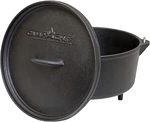 Camp Chef Classic Deep Dutch Oven - Cast Iron Dutch Oven Pot with Lid for Indoor & Outdoor Cooking - 12" Dutch Oven - 8 Quarts