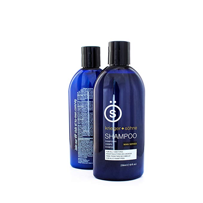 K   S Salon Quality Men's Shampoo - Tea Tree Oil Infused To Prevent Hair Loss, Dandruff, Dry Scalp (8 oz Bottle)