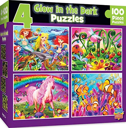 Glow in The Dark - 4 Pack 100Pc Puzzles