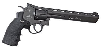 ASG Dan Wesson CO2 Powered Airsoft Revolver, Black, 8"