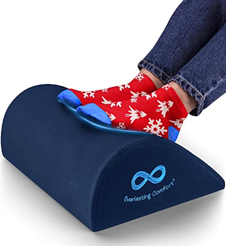 Everlasting Comfort Foot Rest for Under Desk - Kick up Your Feet, Improve Circulation - Work from Home Memory Foam Footrest Pillow - Foot Stool for Office, Home, Gaming, Computer Accessories