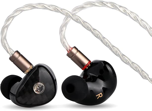 Linsoul TINHIFI C3 10mm PU LCP Composite Diaphragm HiFi Wired Earphone in-Ear Monitor IEMs for Musician Audiophile (Black, C3)