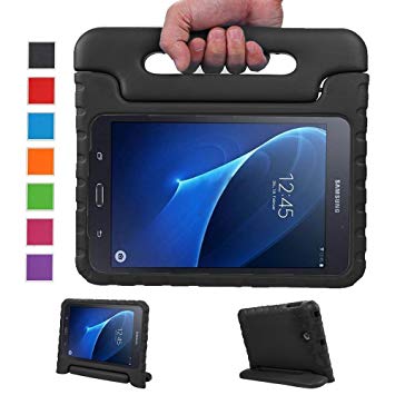 LEADSTAR Kids Case for Samsung Galaxy Tab A 7.0 Shockproof Case Light Weight Super Protection Cover Handle Stand Case for Kids Children for Samsung Galaxy Tab A 7.0-inch SM-T280 SM-T285 (Black)