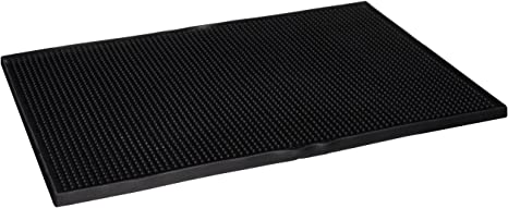 Update International (BSM-1218BK) 18" x 12" Rubber Bar Service Mat