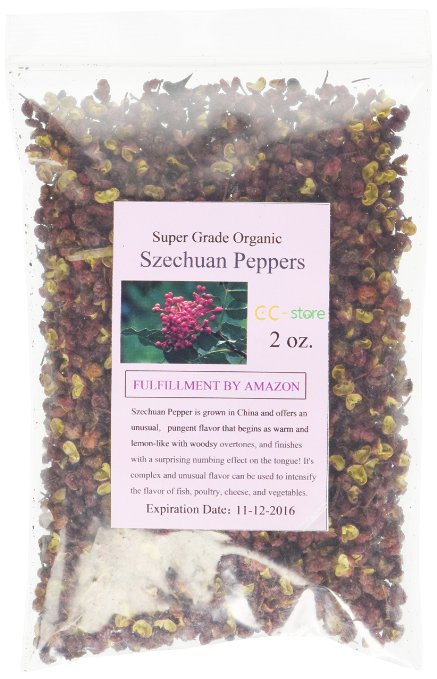 CC-Store strong smell, stimulate taste, organic red sichuan peppers (2 oz.)