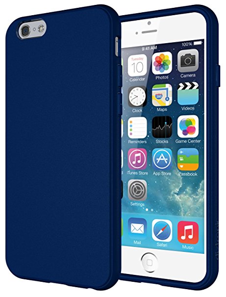 iPhone 6 Case, Diztronic Full Matte Soft Touch Flexible TPU Case for Apple iPhone 6 & 6S (4.7") - Navy Blue