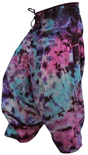 Shopoholic Fashion Hippie Colorful Tie Dye Baggy Harem Trouser,Loose Fit Pants