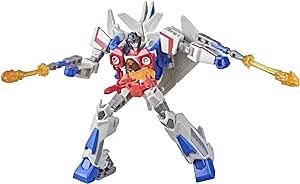 Transformers Bumblebee Cyberverse Adventures Toys Deluxe Class Starscream Action Figure, Seeker Strike Action Attack, 5-inch