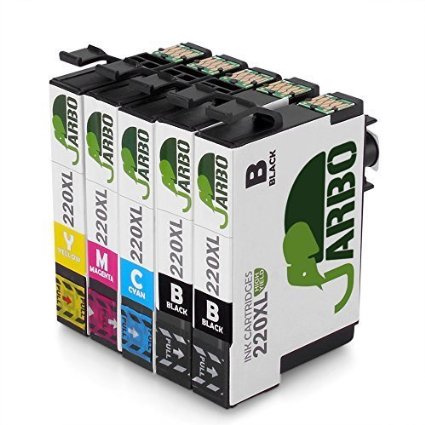 JARBO 1 Set1 Black Replacement for Epson 220 Ink Cartridge High Capacity Worked with Epson WF-2650 WF-2630 WF-2660 XP-320 XP-420 XP-424