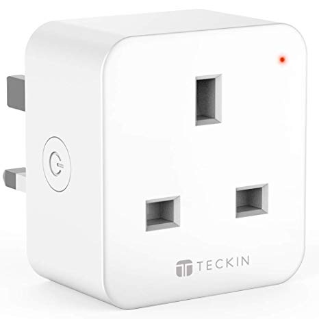TECKIN Smart Plug, WiFi Outlet Works with Amazon Alexa, Echo, Google Home and IFTTT, Wireless Socket Remote Control Timer Plug Switch, No Hub Required,16A Plug Switch, No Hub Required